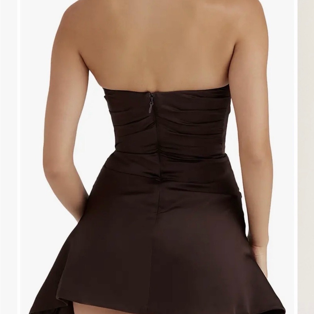 House of CB Chocolate Strapless Dress - Picture 2 of 7